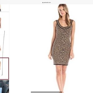 BCBGMAXAZRIA Camel Tory Cheetah Bodycon Dress